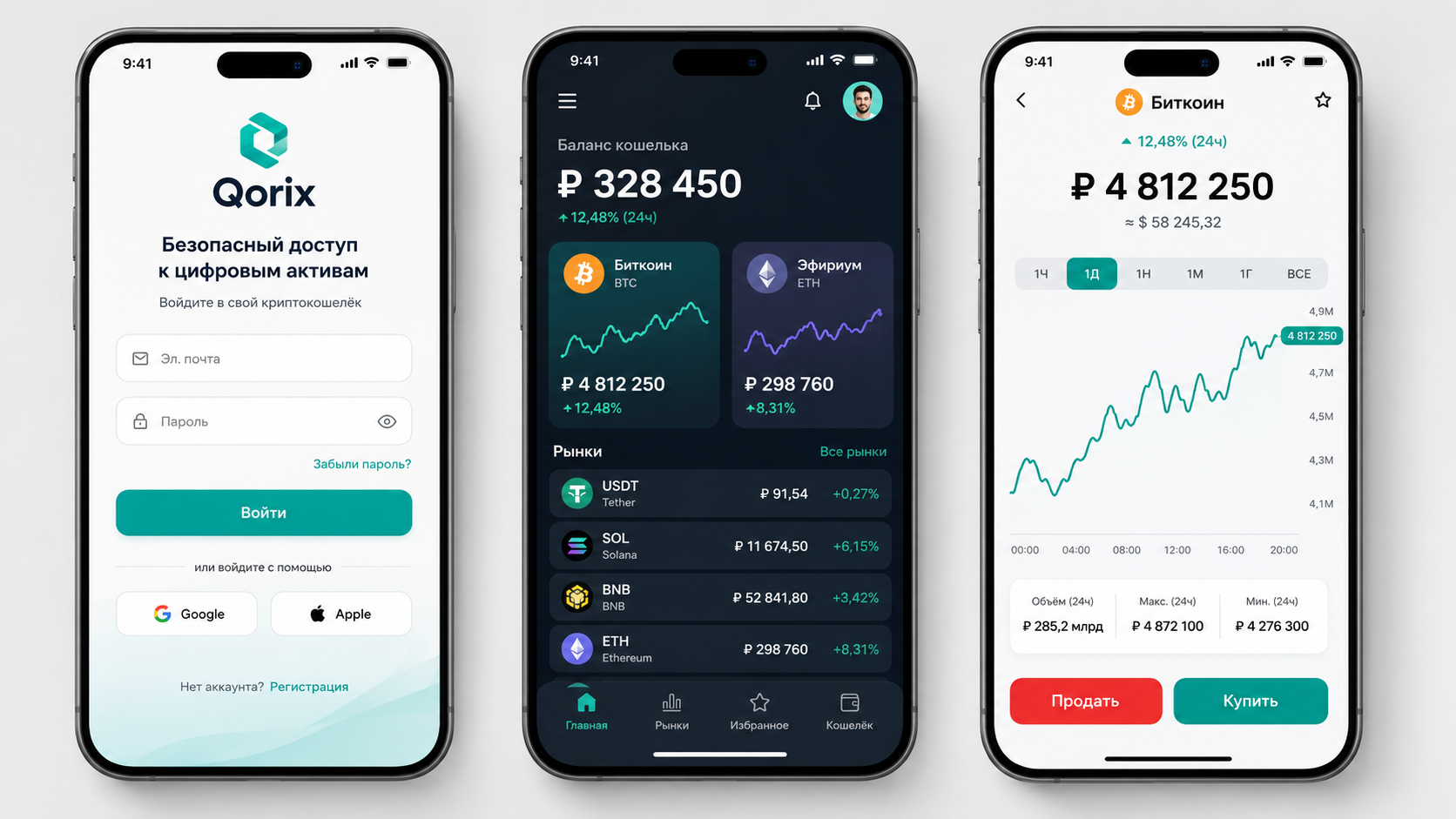 Криптовалютный кошелёк “Qorix”