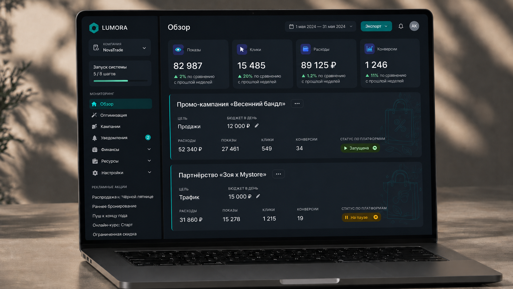 Рекламная платформа «Lumora»